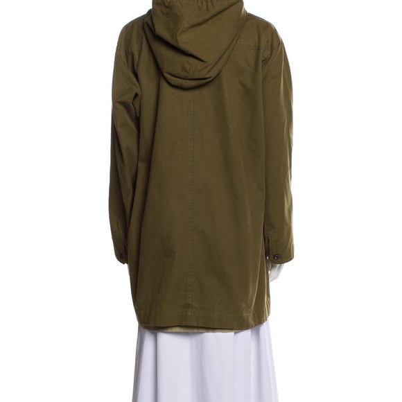 Chimala Olive Green Hooded unisex Coat - Picture 6 of 8